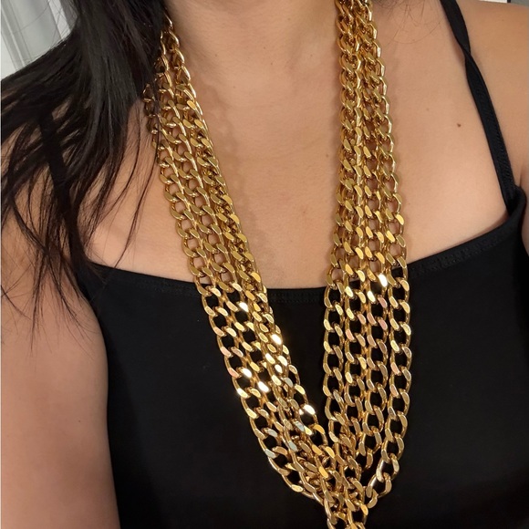 CHANEL Vintage Gold Coco Perfume Chain-Link Belt Necklace - Picture 1 of 9